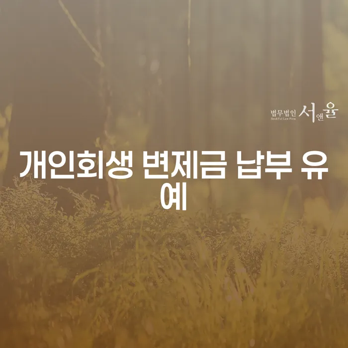 개인회생 변제금 납부 유예를 어떻게 효과적으로 신청할 수 있을까요?